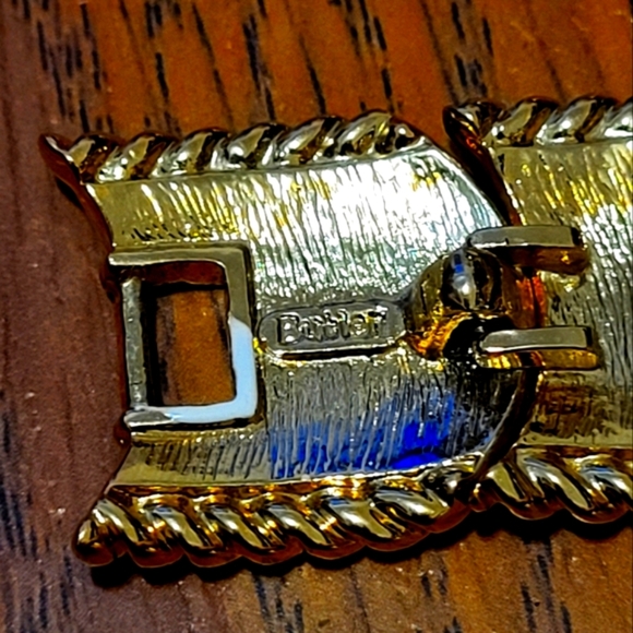 Butler Signed White Enamel & Gold Necklace Bracelet Set - Vintage Bold Look Z3 - Picture 4 of 6